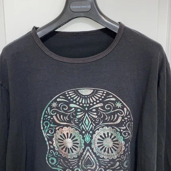 Sugar Skull Long Sleeve Tee - Picture 2 of 9